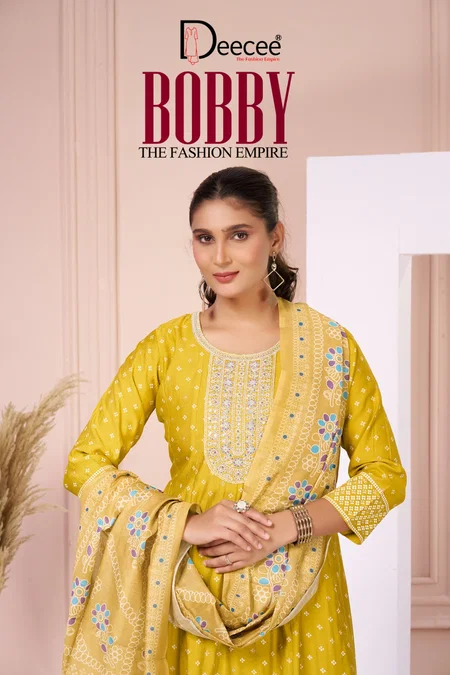 Bobby 01 To 06 By Deecee Silk Printed Kurti With Bottom Dupatta